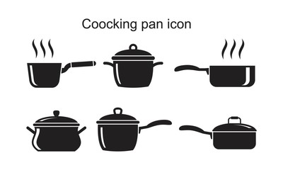 Coocking pan icon template black color editable. Coocking pan icon symbol Flat vector illustration for graphic and web design.