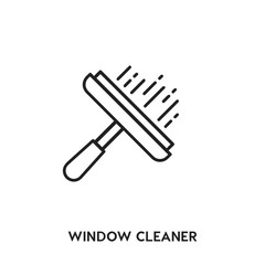 window cleaner vector line icon. Simple element illustration. window cleaner icon for your design.