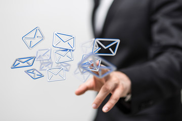 Online people network. Using internet for communication..