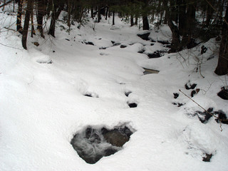 stream in winter in Vermont