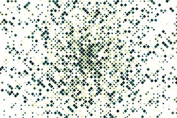 Abstract illustration with small squares and pixels.