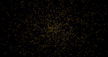 Abstract illustration with small squares and pixels.