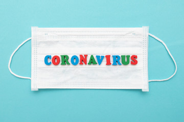 The virus is from China. Medical mask as a means of protection against diseases transmitted by...