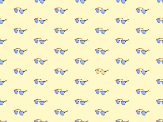 Spring. Colors.  Sunglasses. Pattern without seams.