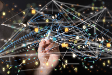 data code binary concept 3d