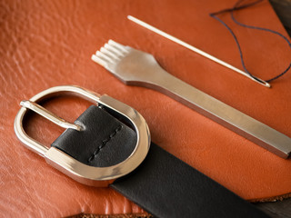 Production of genuine leather. Instruments. Genuine leather design. Metal fittings. Clothing...