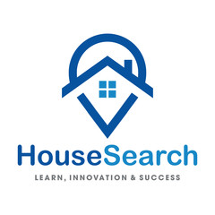 Find real estate, find property, house search logo vector