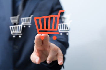 Add To Cart Internet Web Store Buy Online E-Commerce concept.