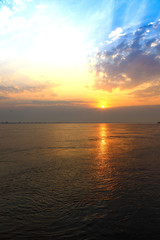 Fototapeta premium The Parana River is a large river of South America that flows in south.