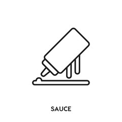 sauce vector line icon. Simple element illustration. sauce icon for your design. Can be used for web and mobile.