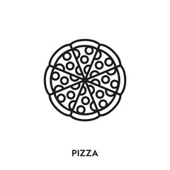 Fototapeta premium pizza vector line icon. Simple element illustration. pizza icon for your design. Can be used for web and mobile.