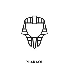 Fototapeta na wymiar pharaoh vector line icon. Simple element illustration. Egyptian icon for your design. Can be used for web and mobile.