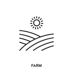 Fototapeta premium farm vector line icon. Simple element illustration. village icon for your design. Can be used for web and mobile.