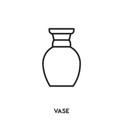 vase vector line icon. Simple element illustration. vase icon for your design. Can be used for web and mobile.