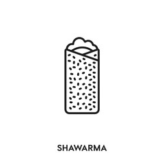 shawarma vector line icon. Simple element illustration. shawarma icon for your design. Can be used for web and mobile.