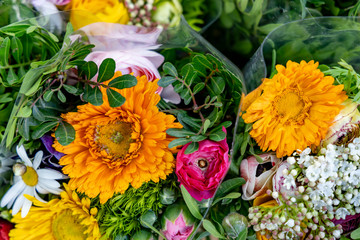 Flowers. Beautiful bouquets of various flowers.