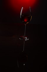 glass of wine studio shooting