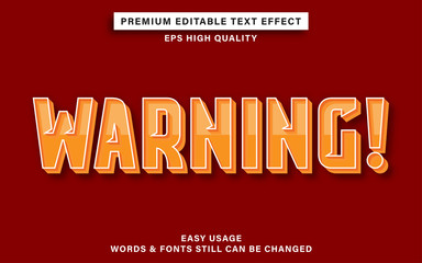 warning text effect