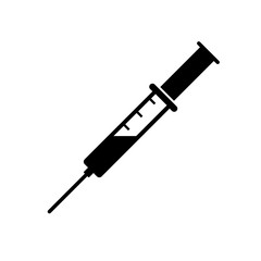 Syringe icon, logo isolated on white background