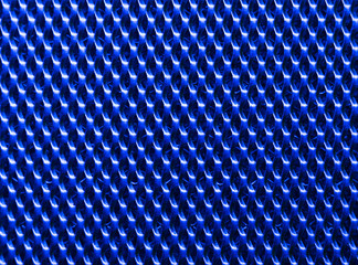 Blue metallic mesh pattern or texture background