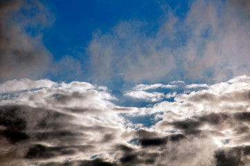 Serene Floating Cloudscape Blue Sky