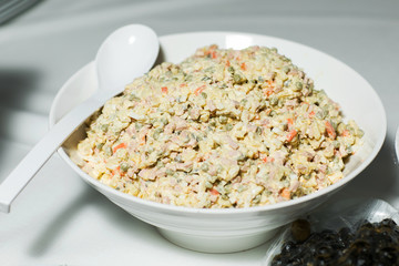 Traditional Russian salad 