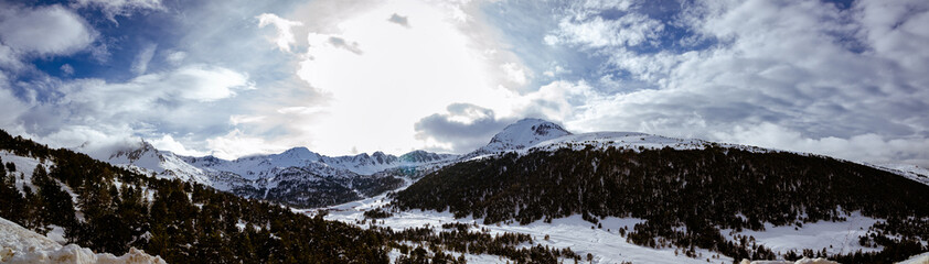 Winter landscape in Andorra