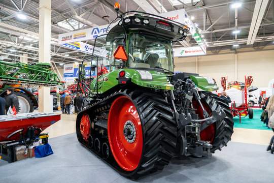 Rostov-on-Don, Russia - February, 2020: Agricultural tractor RSM-2375 on a "Interagromash" expo