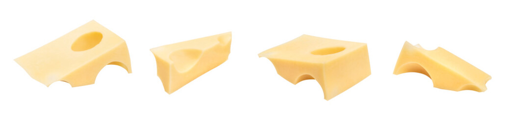 piece of cheese isolated