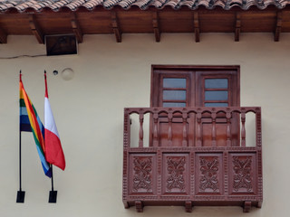 Naklejka premium Ventana de una edificación en Cuzco, Perú