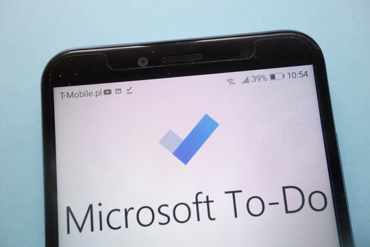 KONSKIE, POLAND - November 12, 2018: Microsoft To-Do logo displayed on smartphone