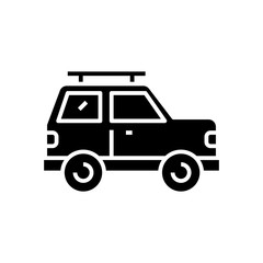 Off roader black icon, concept illustration, vector flat symbol, glyph sign.