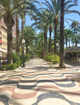 Paseo de la Explanada, Alicante, Espa&ntilde;a