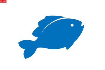 Fish icon vector 