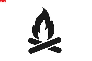 Campfire icon vector 