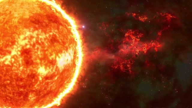 Sun Solar Atmosphere isolated on black background, Solar Atmosphere isolated on black background. Realistic sun surface with flares. Burning sun planet in space, sun 4k