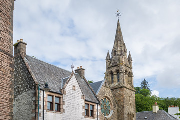 Fototapeta na wymiar Tobermory Evangelical Church. Island of Mull, Scotland.