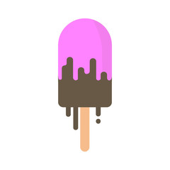 ice cream flat icon vector illustration