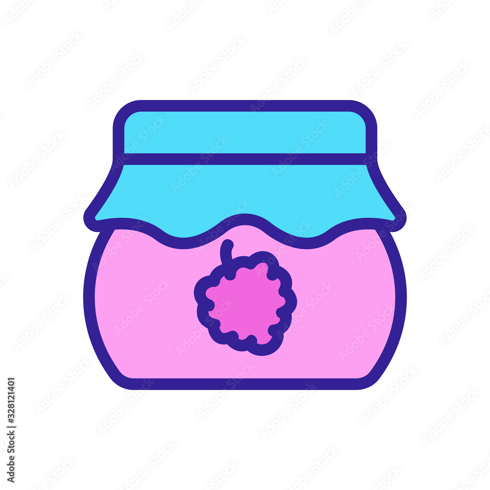 Poster raspberry jam icon vector. thin line sign. isolated contour symbol illustration
