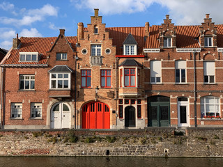 Fototapeta na wymiar Old houses in Bruges, Belgium