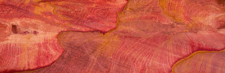Coloured Canyon is a rock formation on South Sinai (Egypt) peninsula. Desert rocks of multicolored sandstone background.
