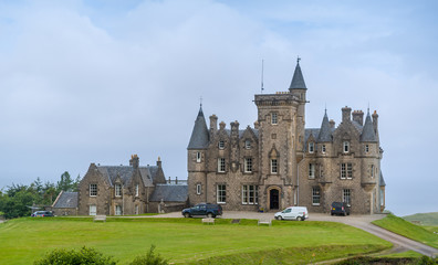 Fototapeta na wymiar Glengorm - medieval castle at island of Mull. Hebrides, Scotland.