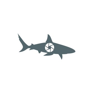 Abstract Shark Fish Photo Symbol Logo
