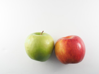 Two apple isolate on white background.