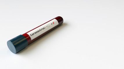 Fototapeta premium Coronavirus Vaccine, Blood Test Analyzing Concept. Prevention, Immunization And Treatment From Corona Virus Infection. COVID-19. Fight Against Coronavirus - 3D Illustration