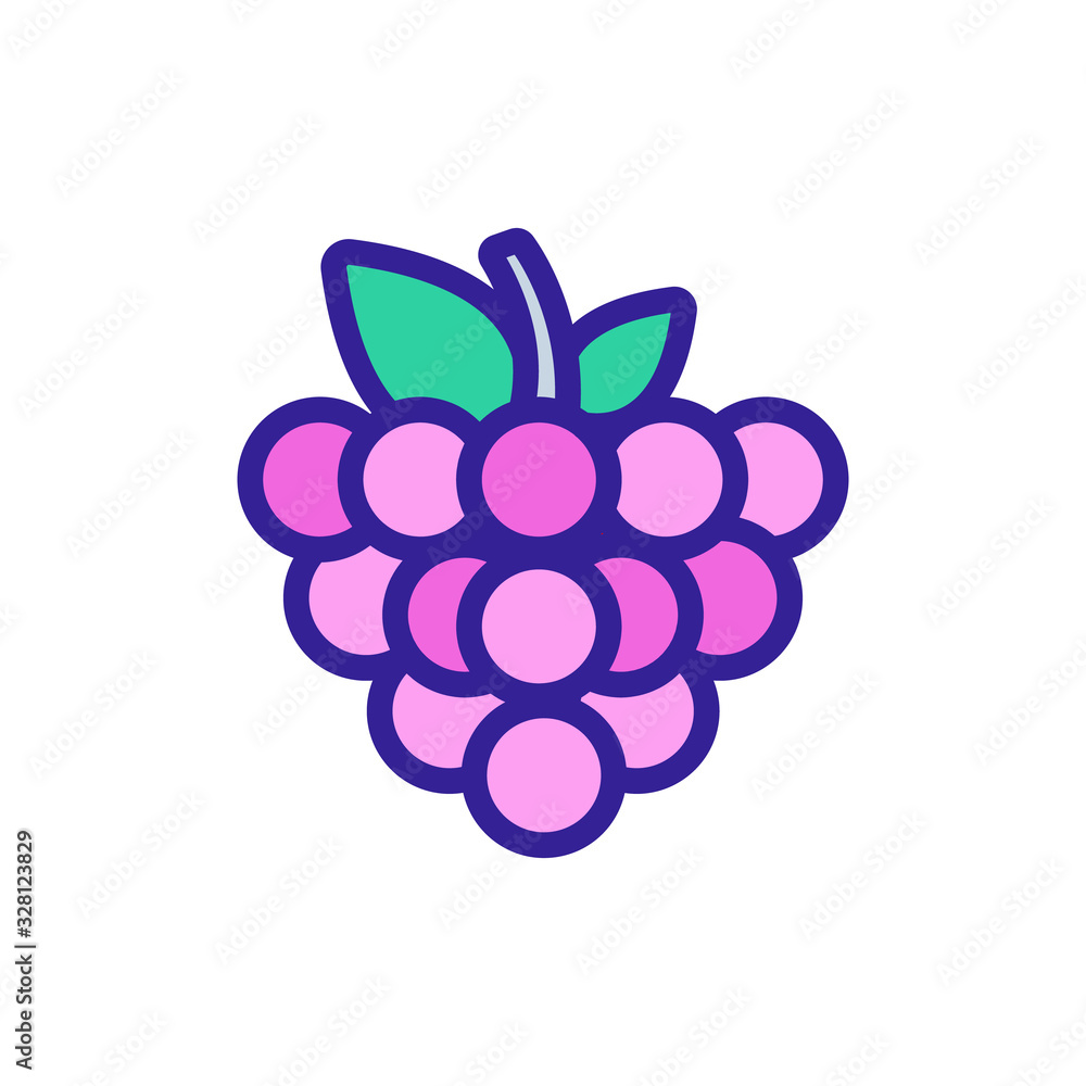 Poster raspberry icon vector. thin line sign. isolated contour symbol illustration