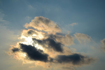 Beautiful sky in a summer sunny day.