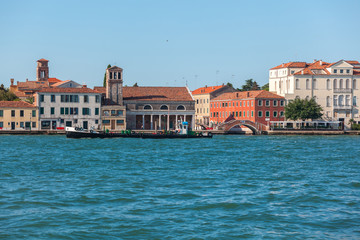 Fototapeta na wymiar Famous old town and canal of venice, Italy