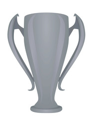 Silver prize trophy. vector illustration