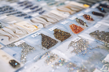 Nail Rhinestones and Charms. Multi Shapes Glass Crystal Rhinestones For Nail Art Craft, Mix Crystals 3D Decorations Flat Back Stones Gems Set